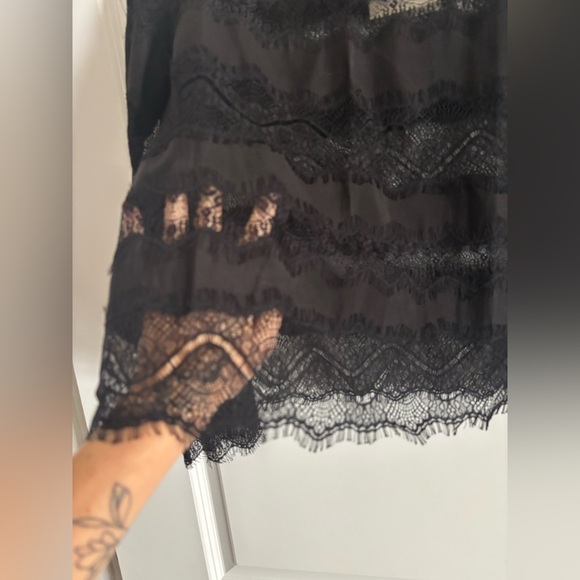 All Saints Tiff Lace Accent Blouse - Picture 6 of 11